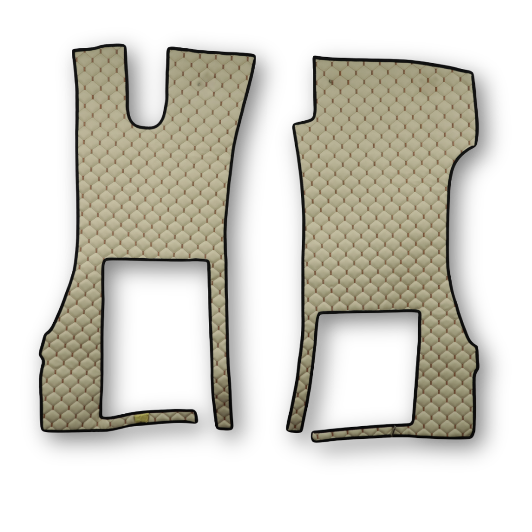 Килимок Екошкіра SCANIA з 2017р. EURO 6; АКПП (водій пряма тумба, пасажир підголівник); бежевий