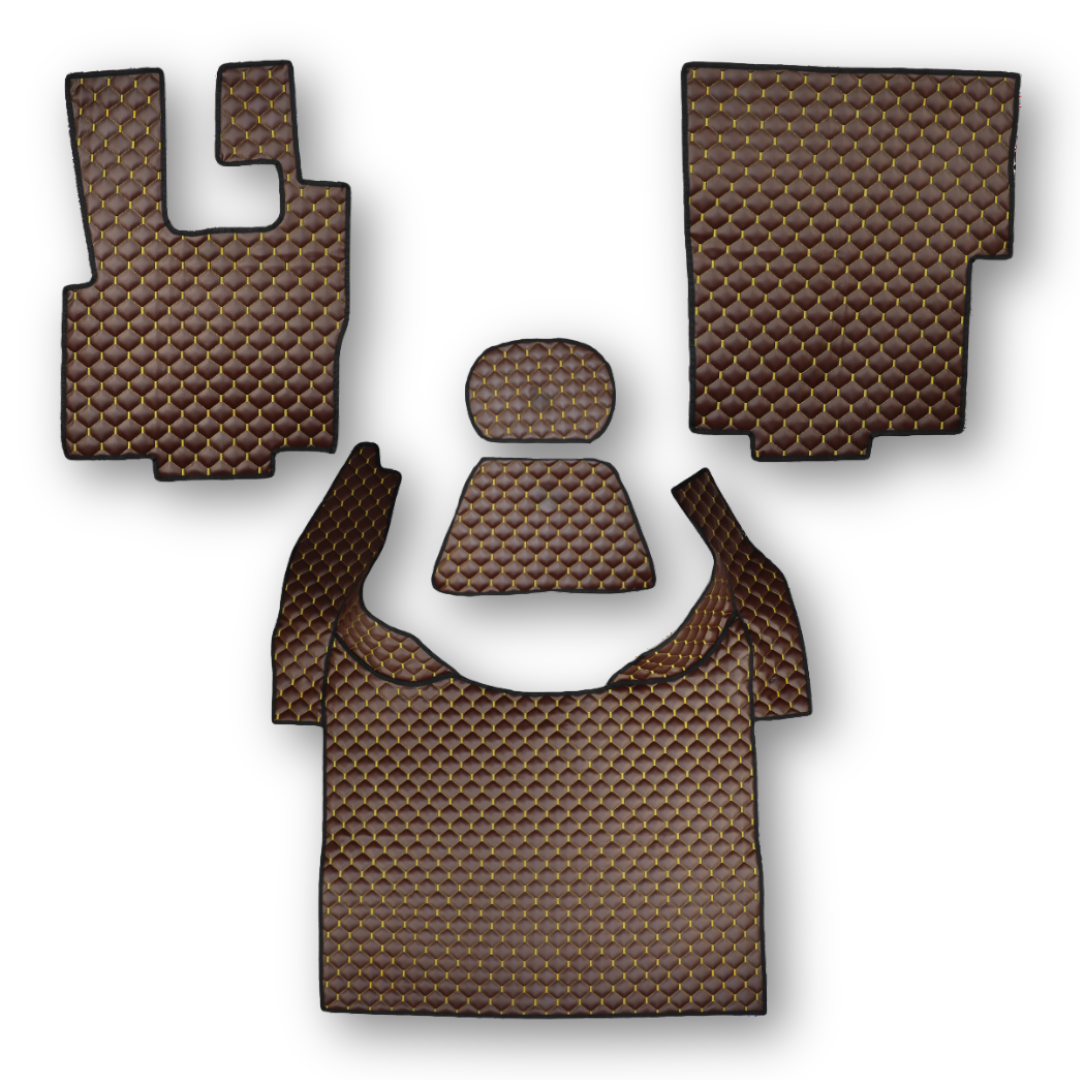 Килимок Екошкіра DAF XF105 2005-2013; АКПП, коричневий,