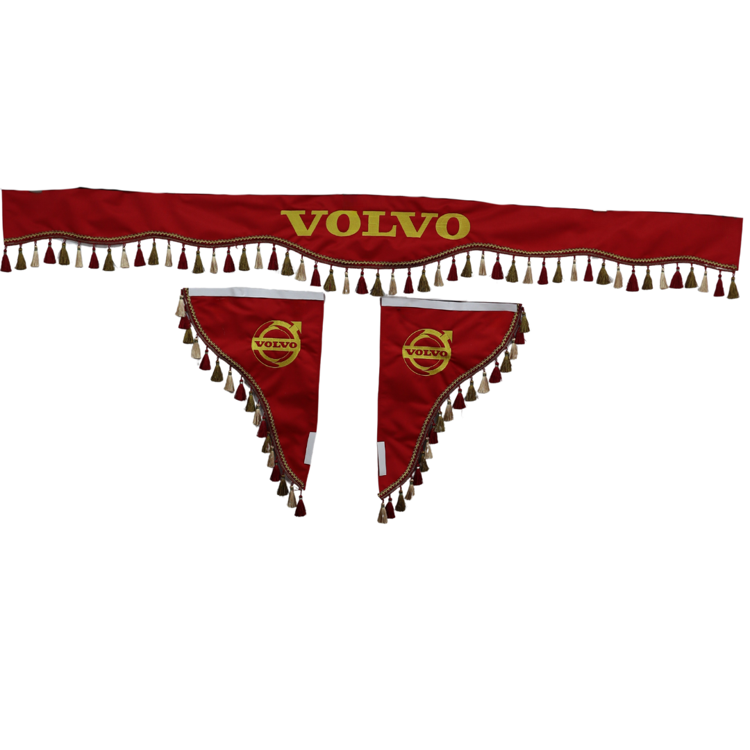 Шторка Рогожка "Double-Sided" VOLVO лоб + косынки красная 2-х сторонняя Шторка Рогожка "Double-Sided" VOLVO лоб + косынки красная 2-х сторонняя