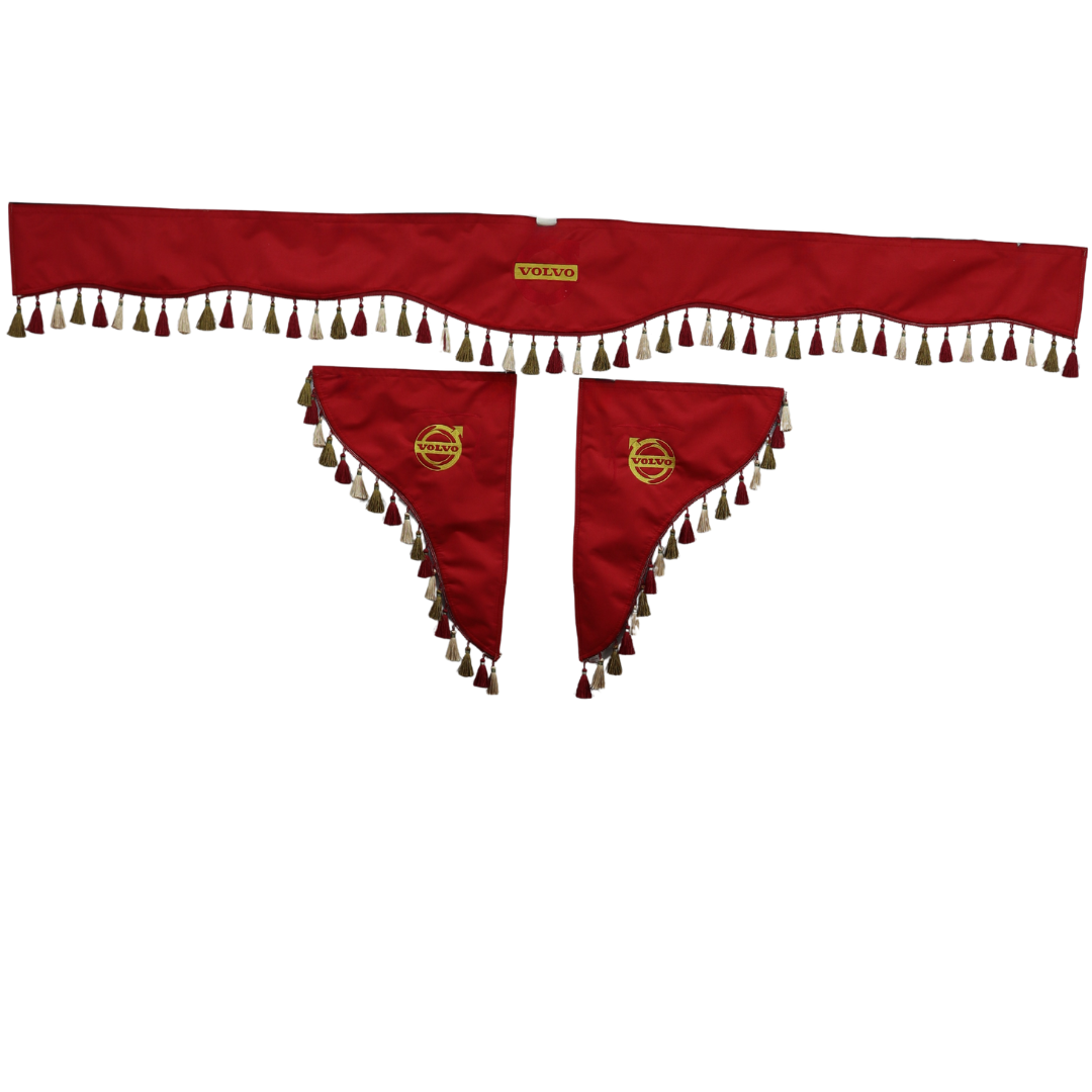 Шторка Рогожка "Double-Sided" VOLVO лоб + косынки красная 2-х сторонняя Шторка Рогожка "Double-Sided" VOLVO лоб + косынки красная 2-х сторонняя