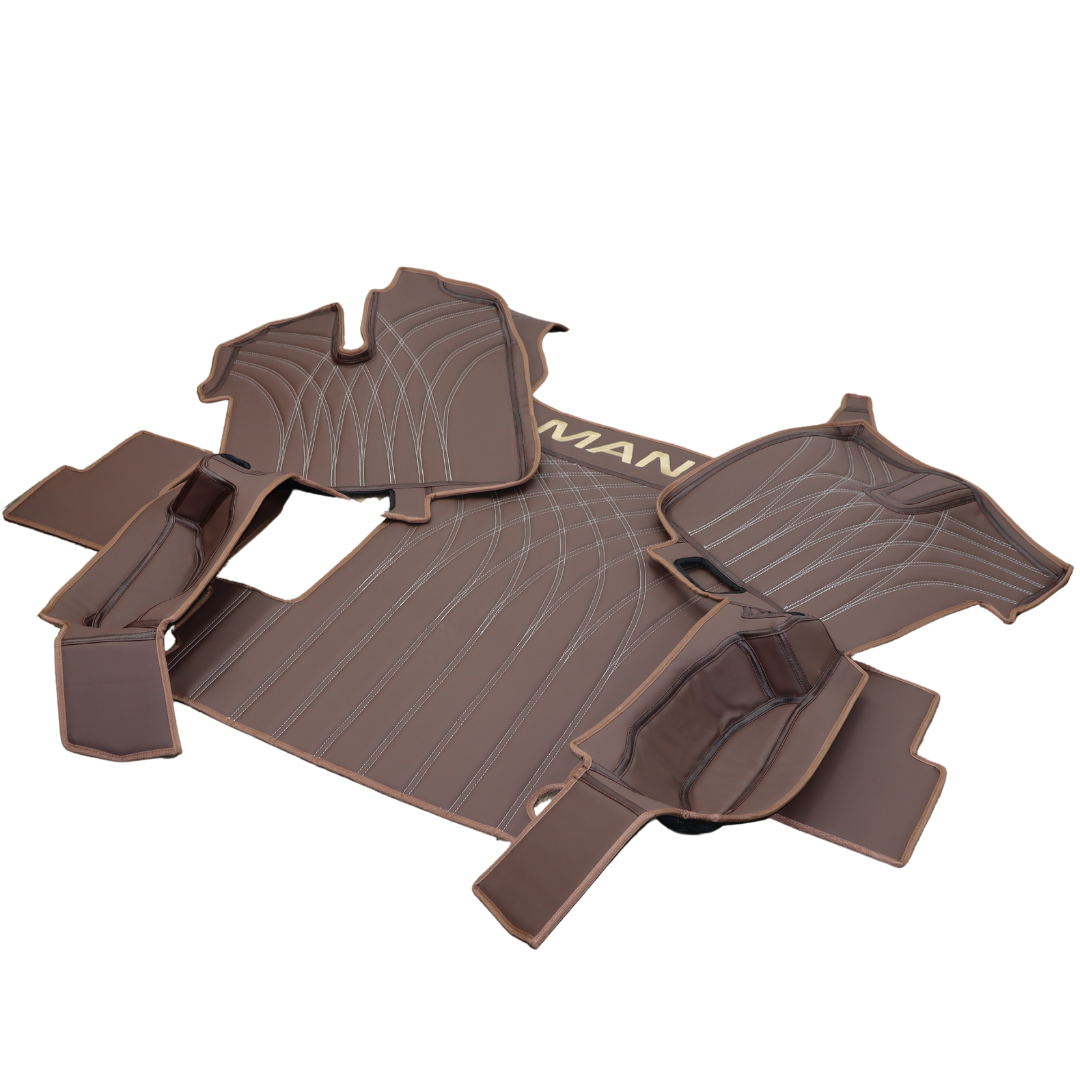 Коврик 3D Экокожа MAN TGX 2008 -2017; 2 ящ., АКПП,МКПП. коричневый