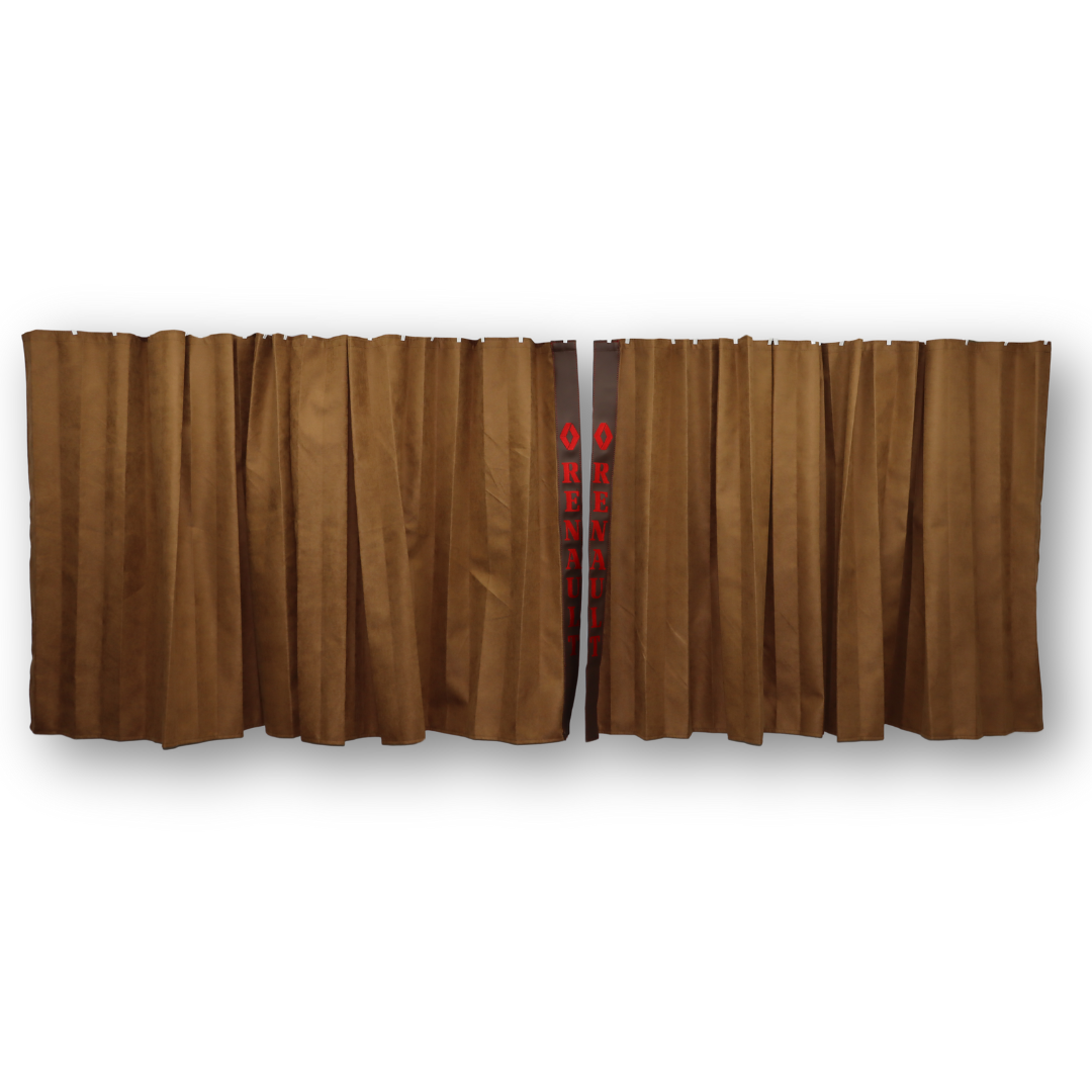 Штори Рогожка "Bow Folds" RENAULT нічні коричневі 2х сторонні
