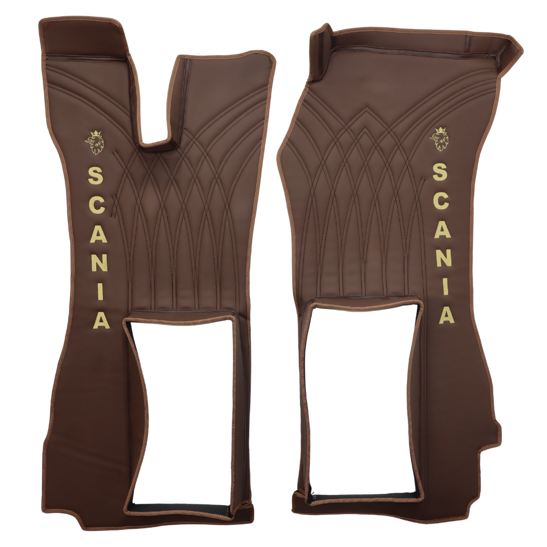 Килимок 3D Екошкіра SCANIA P 2004-2016; коричневий, Килимок 3D Екошкіра SCANIA P 2004-2016; коричневий,