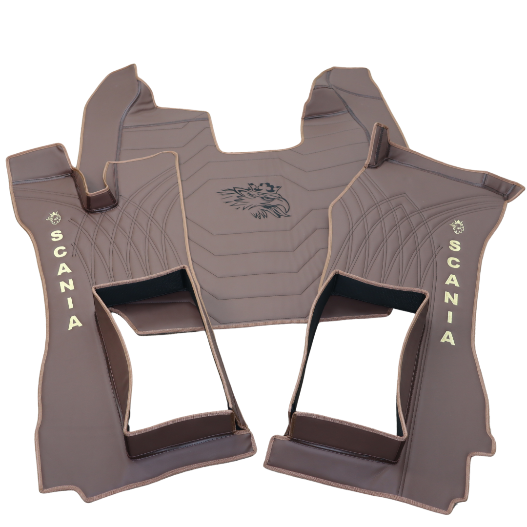 Килимок 3D Екошкіра SCANIA P 2004-2016; коричневий, Килимок 3D Екошкіра SCANIA P 2004-2016; коричневий,