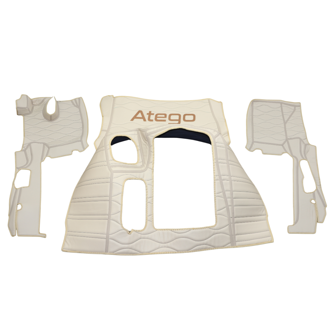 Килимок 3D Екошкіра Mercedes Atego EURO 6 з 2013р., бежевий Килимок 3D Екошкіра Mercedes Atego EURO 6 з 2013р., бежевий