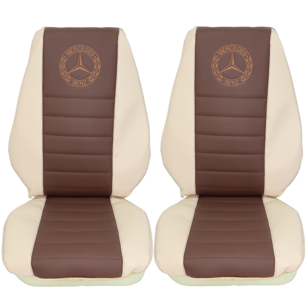 Чехол на сиденья MERCEDES Atego,Axor 2004-2014 2 подголовника беж.- коричн. Чехол на сиденья MERCEDES Atego,Axor 2004-2014 2 подголовника беж.- коричн.