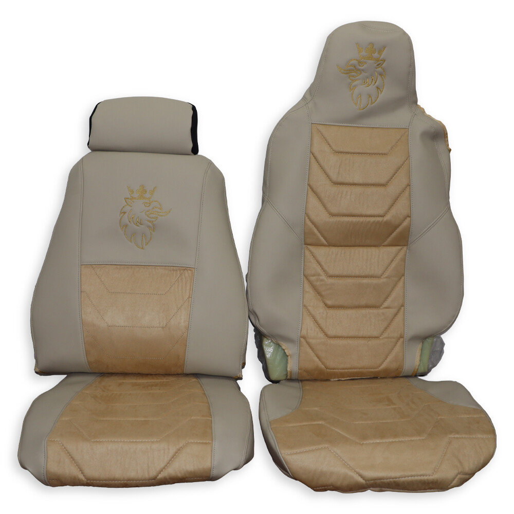 Чохол на сидіння SCANIA R,G,P,S (2014-...) водить. моноліт – пас. складне, алькантара-екошкіра