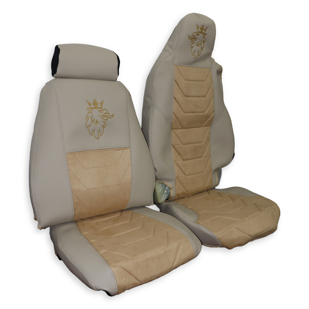 Чохол на сидіння SCANIA R,G,P,S (2014-...) водить. моноліт – пас. складне, алькантара-екошкіра