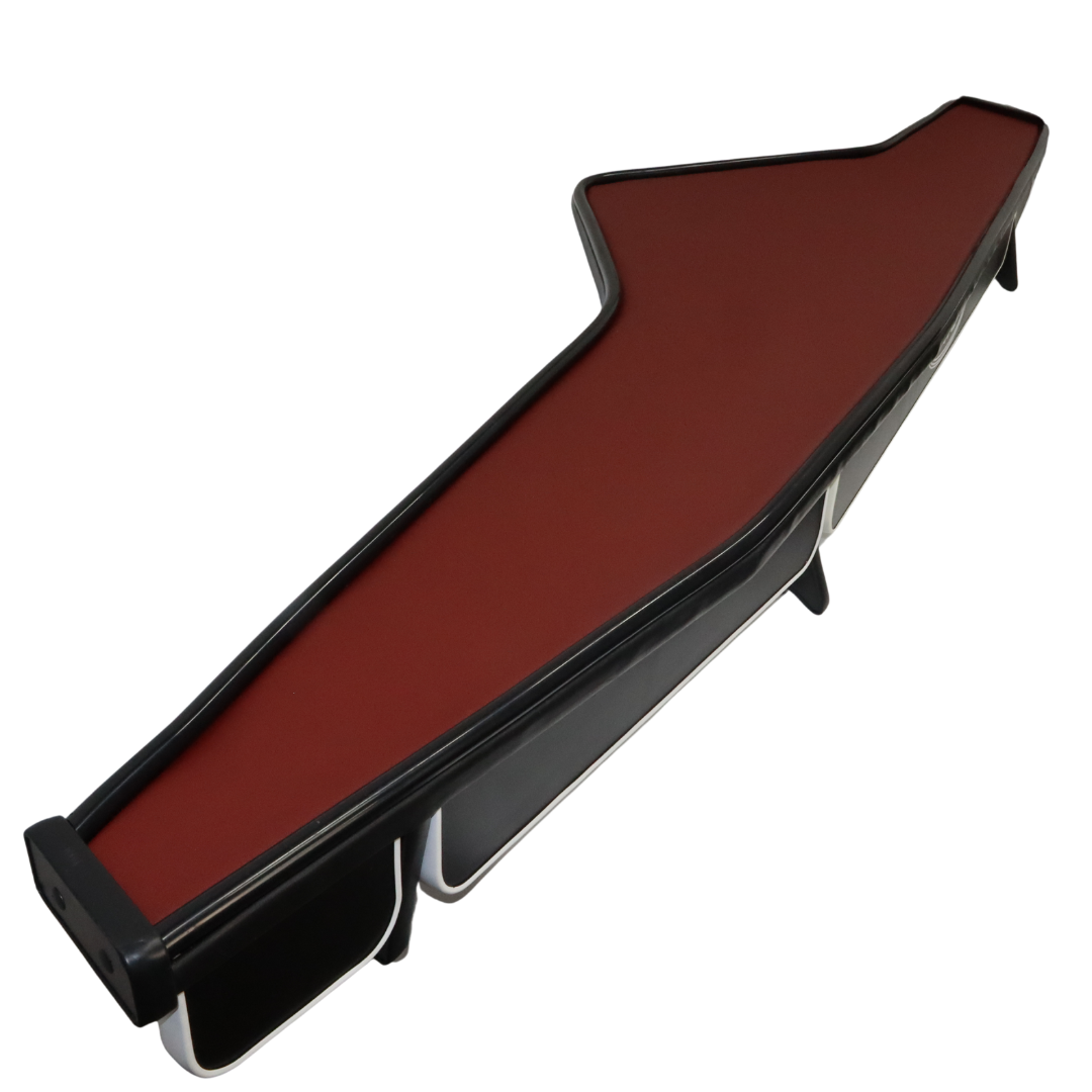 Полка кабины длинная Ford бордовая\ST- Экокожа на поролоне \на всю торпеду