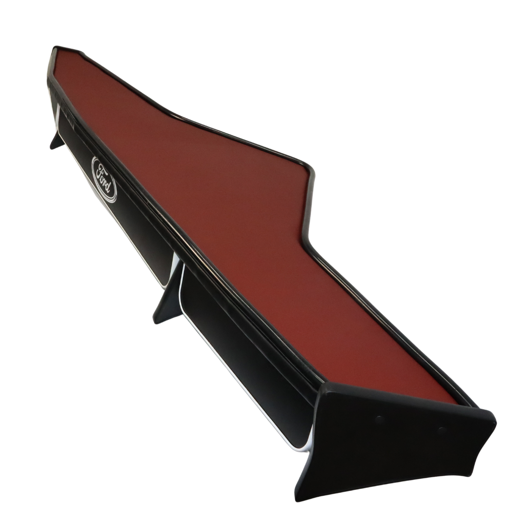 Полка кабины длинная Ford бордовая\ST- Экокожа на поролоне \на всю торпеду