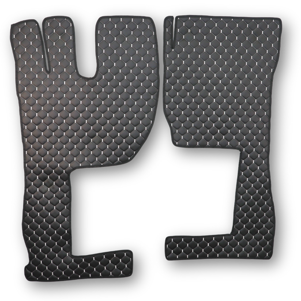 Килимок Екошкіра VOLVO FH 2003-2013; АКПП, чорний з вишивкою, Килимок Екошкіра VOLVO FH 2003-2013; АКПП, чорний з вишивкою,