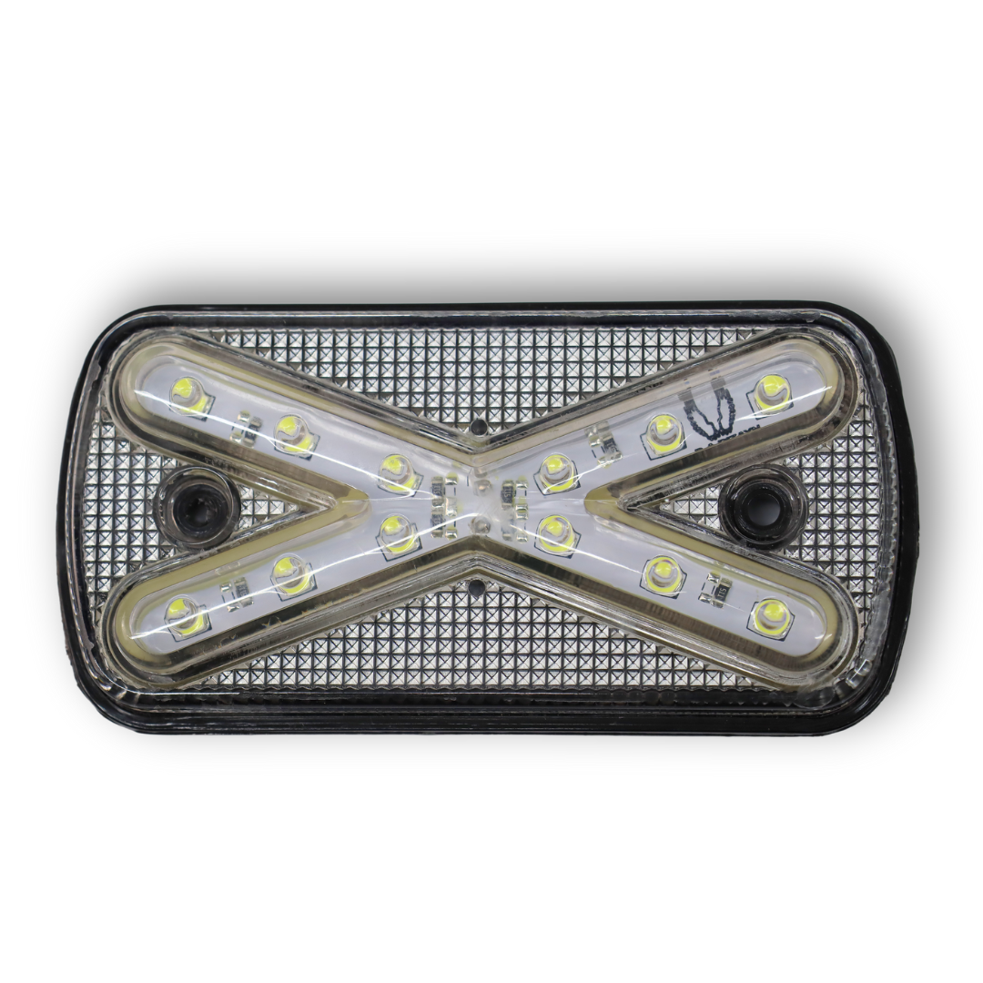 Фонарь габаритный LED 24V белый прозрачный уценка