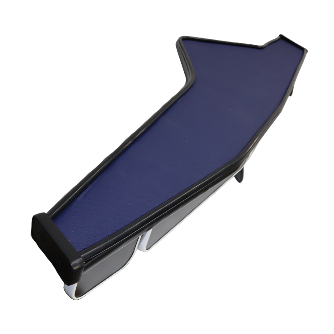 Полка кабины длинная Ford синяя с перфорацией\ST- Экокожа на поролоне \на всю торпеду Полка кабины длинная Ford синяя с перфорацией\ST- Экокожа на поролоне \на всю торпеду