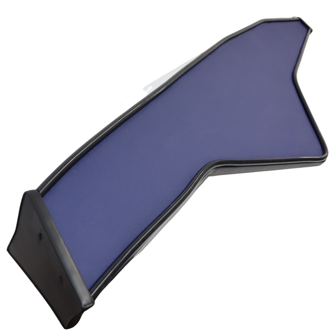 Полка кабины длинная Ford синяя с перфорацией\ST- Экокожа на поролоне \на всю торпеду Полка кабины длинная Ford синяя с перфорацией\ST- Экокожа на поролоне \на всю торпеду