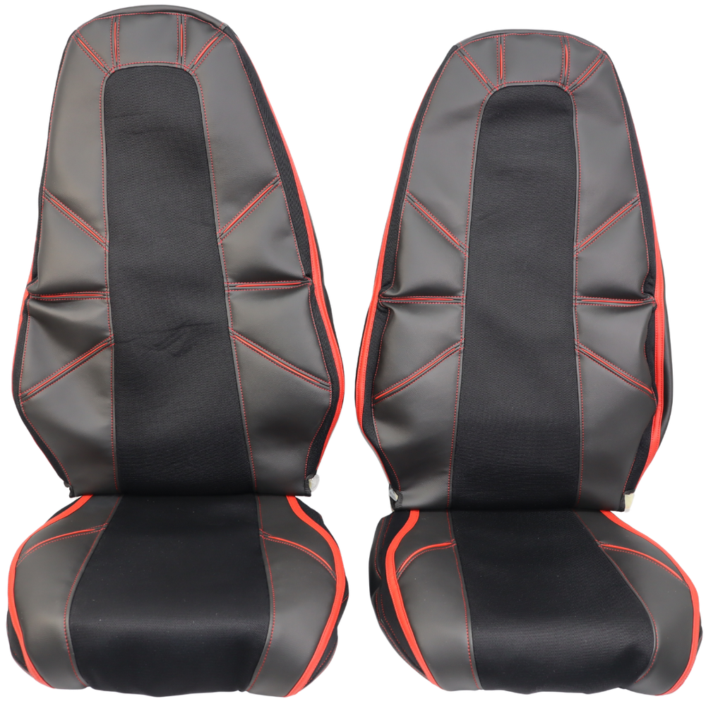 Чохол на сидіння KAR VOLVO FH FM (2014-...) екошкіра+сітка чорний Чохол на сидіння KAR VOLVO FH FM (2014-...) екошкіра+сітка чорний