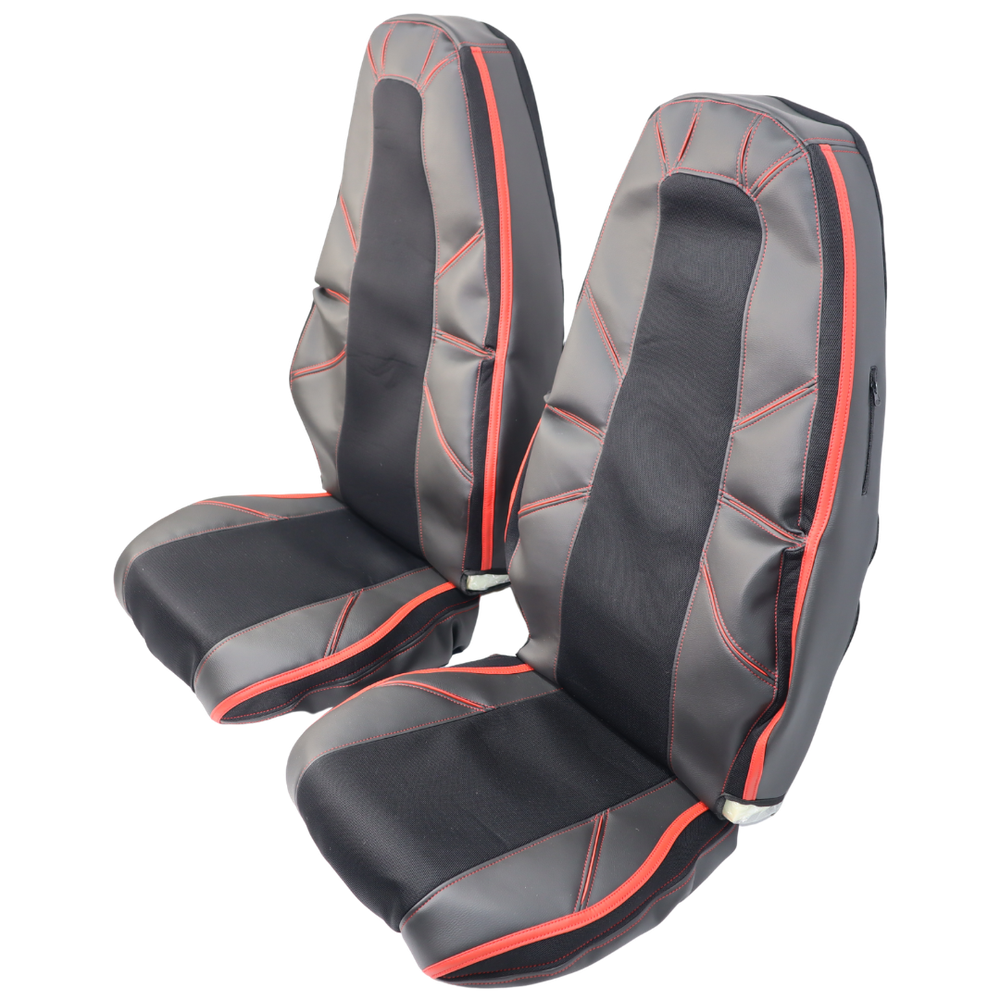 Чохол на сидіння KAR VOLVO FH FM (2014-...) екошкіра+сітка чорний Чохол на сидіння KAR VOLVO FH FM (2014-...) екошкіра+сітка чорний