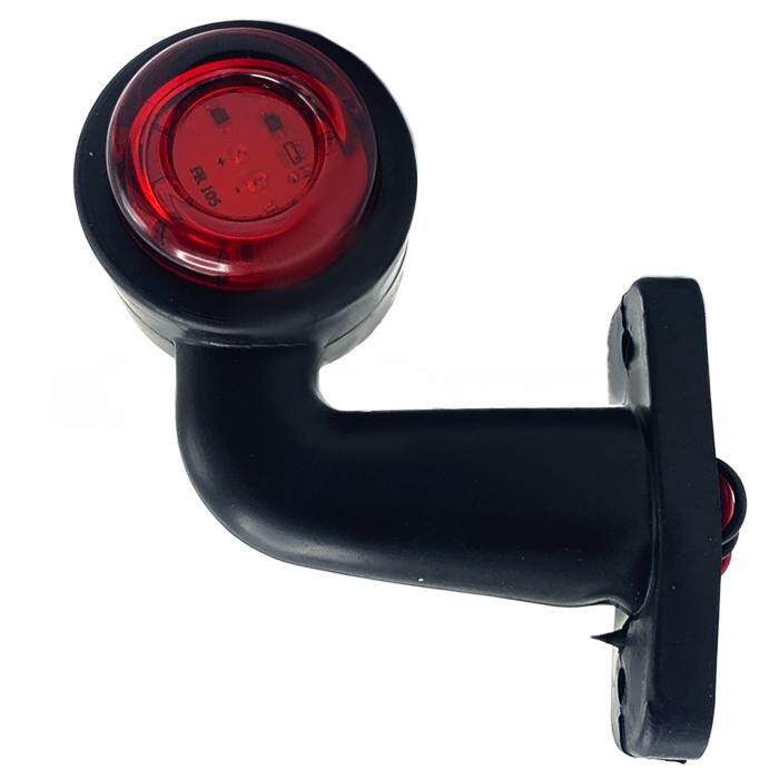 Фонарь габаритный рог 7 см, 18 LED кривой-бегущий диод \F.PLAS\ Фонарь габаритный рог 7 см, 18 LED кривой-бегущий диод \F.PLAS\