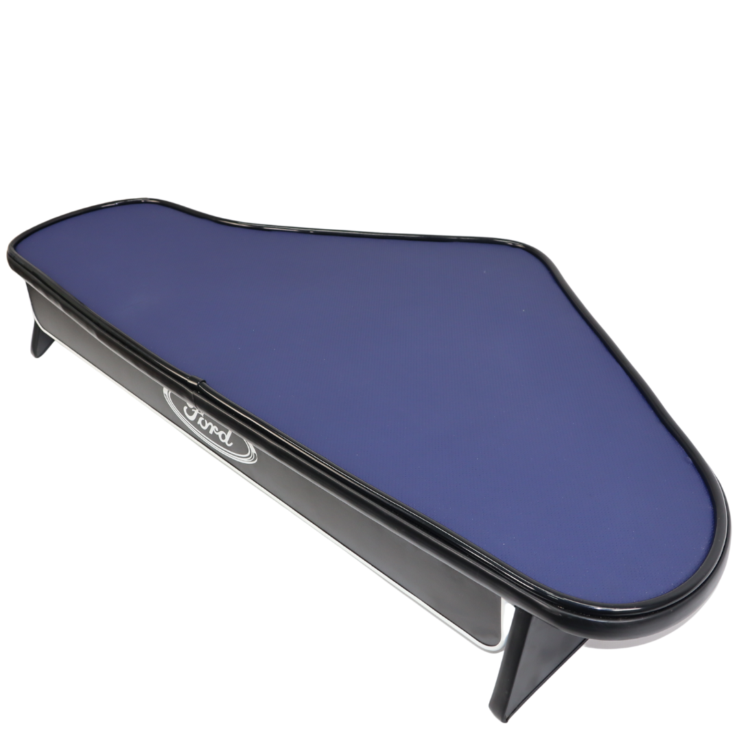 Полка кабины короткая Ford синяя с перфорацией\ST- Экокожа на поролоне