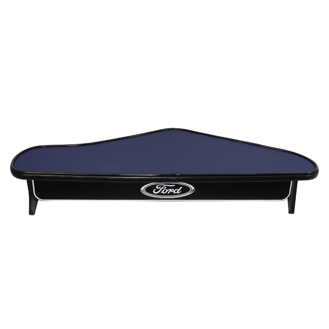 Полка кабины короткая Ford синяя с перфорацией\ST- Экокожа на поролоне