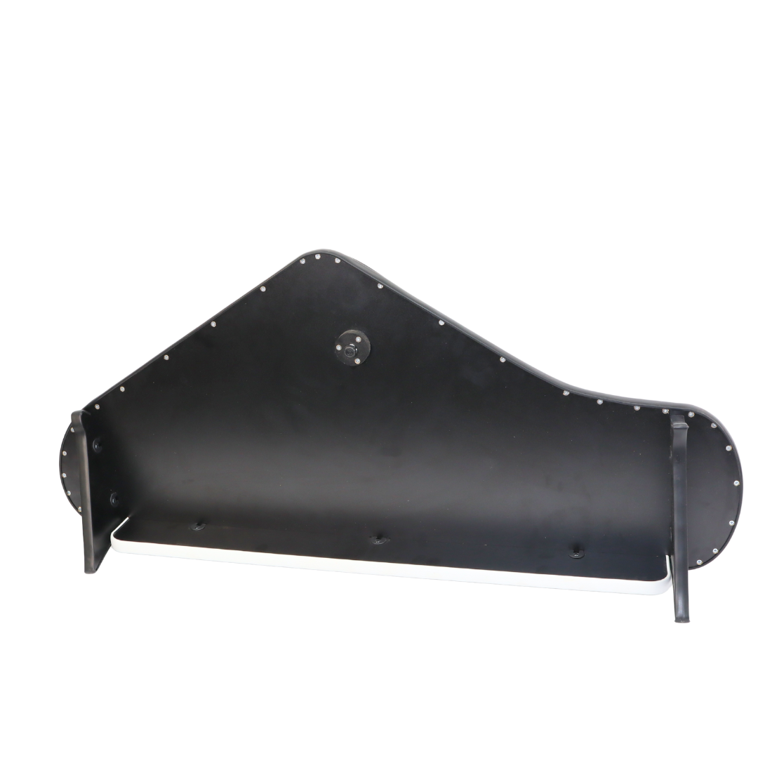 Полка кабины короткая Ford синяя с перфорацией\ST- Экокожа на поролоне