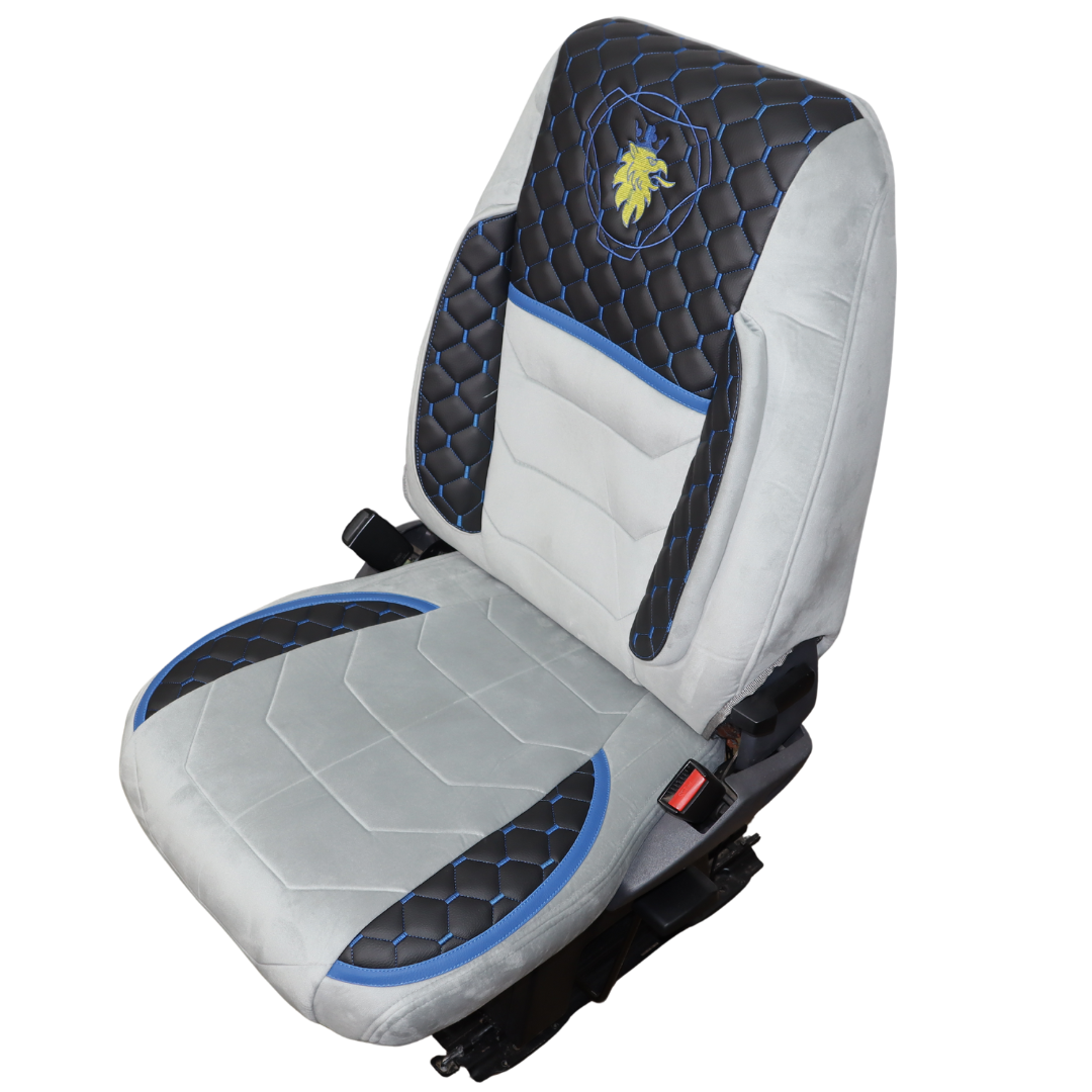 Чохол на сидіння KLF UK SCANIA R,G,P,S (2014-...) водій моноліт - пас. складне, синій Чохол на сидіння KLF UK SCANIA R,G,P,S (2014-...) водій моноліт - пас. складне, синій