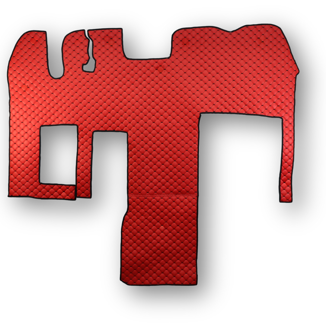 Килимок Екошкіра RENAULT Magnum 1996-2013; трансформер, МКПП, червоний, АСП