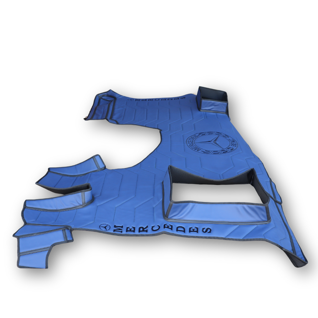 Коврик 3D Экокожа Mercedes Actros EURO 6 MP4\MP5, синий,