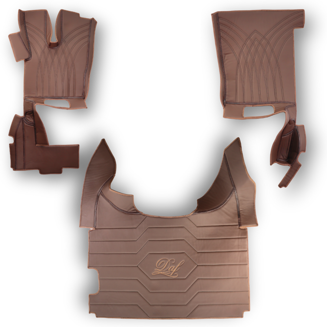 Коврик 3D Экокожа DAF XF106 c 2013; АКПП, коричневый Коврик 3D Экокожа DAF XF106 c 2013; АКПП, коричневый