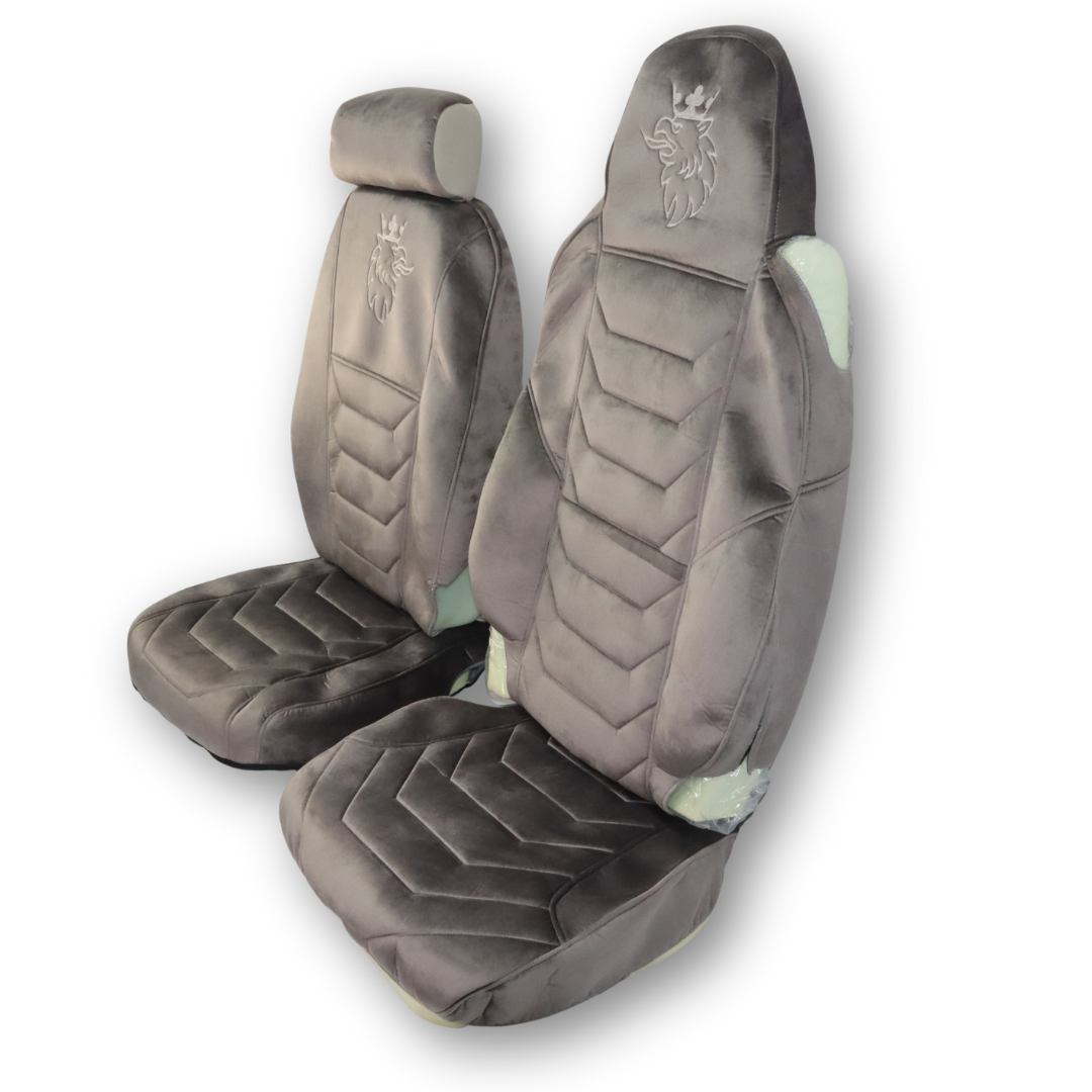 Чехол на сиденья SCANIA R,G,P,S (2014-...) водит. монолит - пасс. складное, серый велюр;