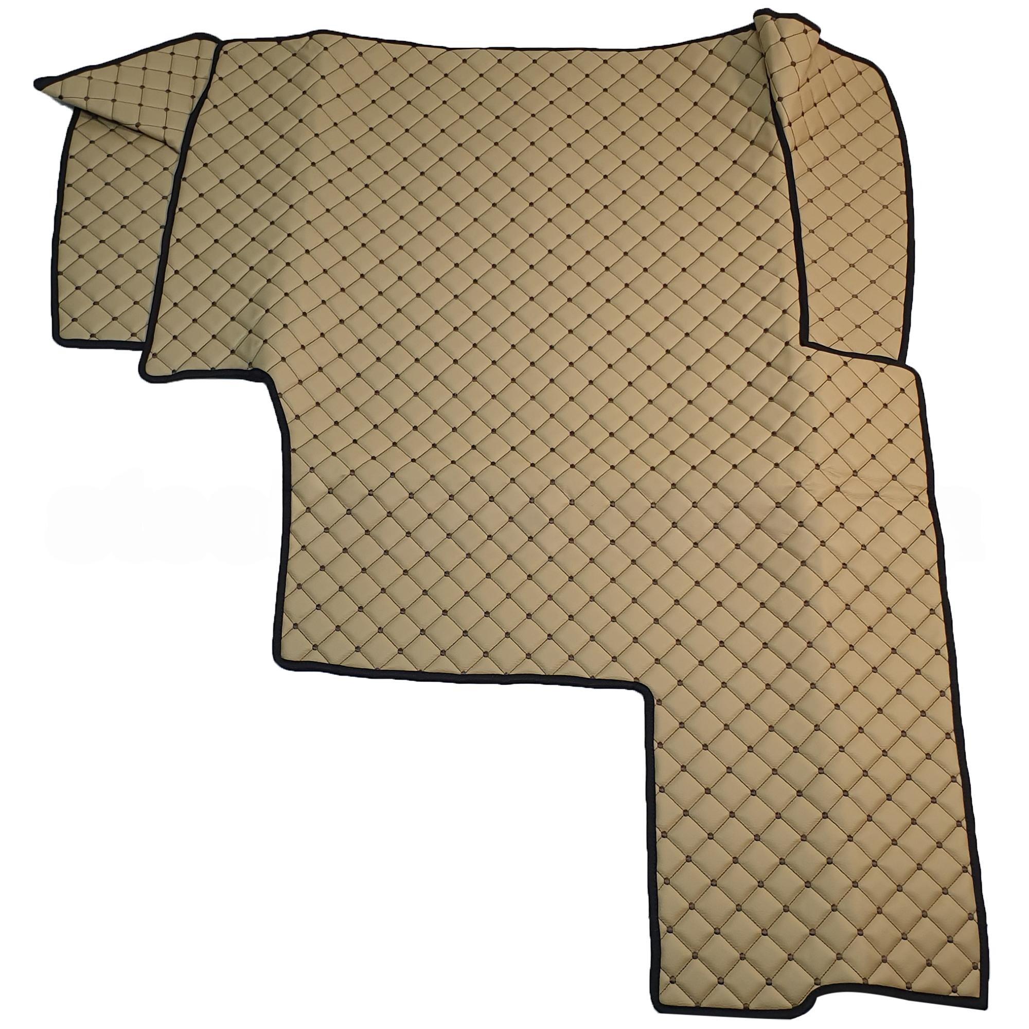 Коврик Экокожа MAN TGA XXL 2000-2011; АКПП, МКПП, бежевый, АСП