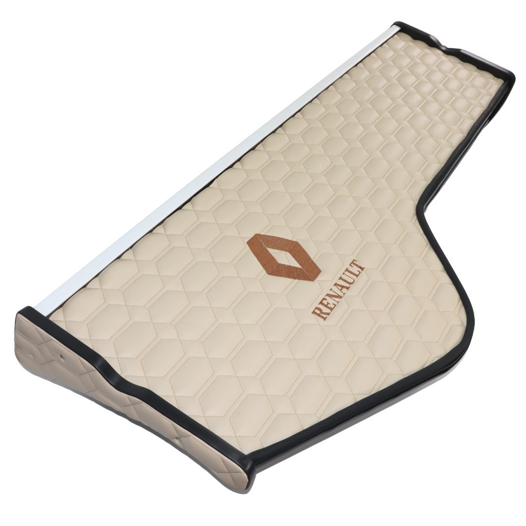 Полиця кабіни RENAULT Magnum (2001-2013)\3 ноги\бежева з вишивкою\ST- Екошкіра стежка\