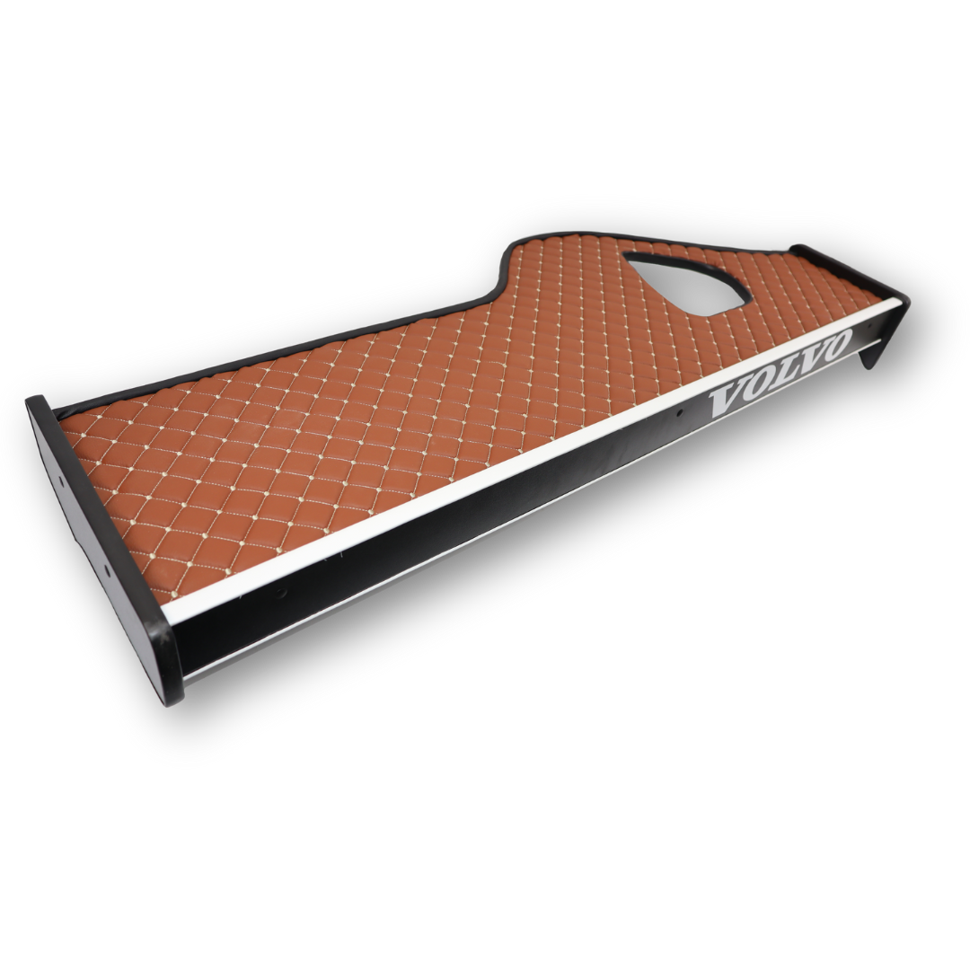 Полка кабины длинная VOLVO FH 12\16 (2002-2008) коричневая \ST- Экокожа стёжка\