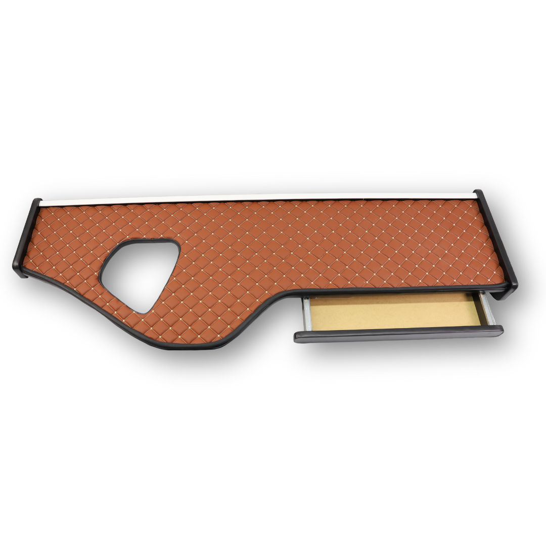 Полка кабины длинная VOLVO FH 12\16 (2002-2008) коричневая \ST- Экокожа стёжка\