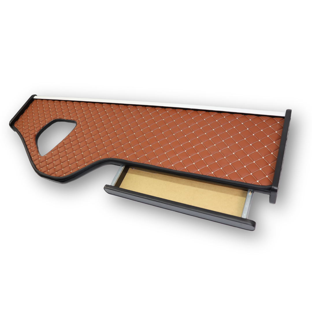 Полка кабины длинная VOLVO FH 12\16 (2002-2008) коричневая \ST- Экокожа стёжка\