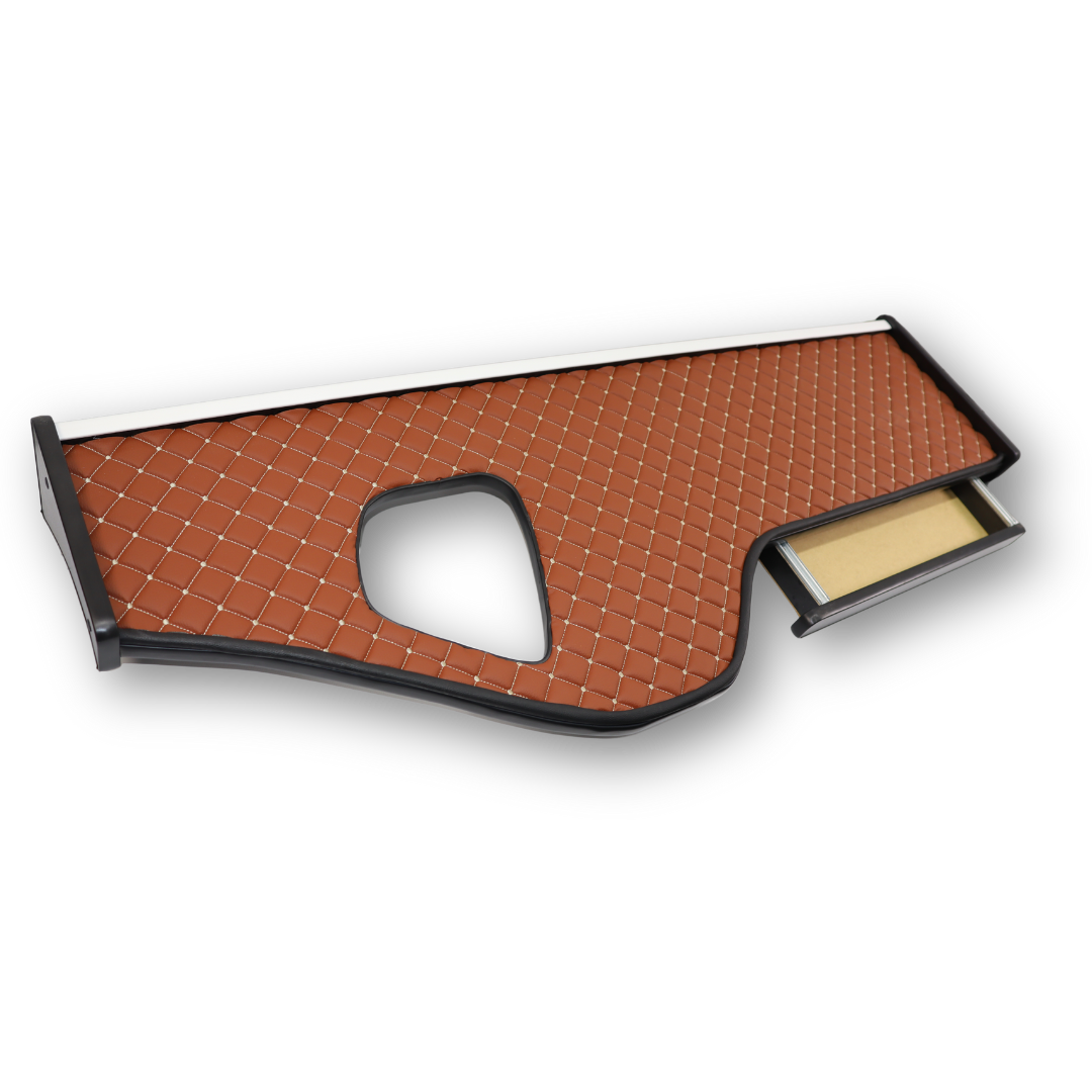 Полка кабины длинная VOLVO FH 12\16 (2002-2008) коричневая \ST- Экокожа стёжка\