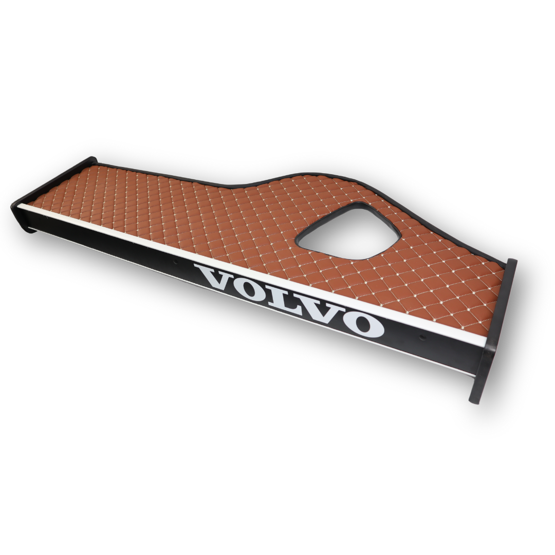 Полка кабины длинная VOLVO FH 12\16 (2002-2008) коричневая \ST- Экокожа стёжка\