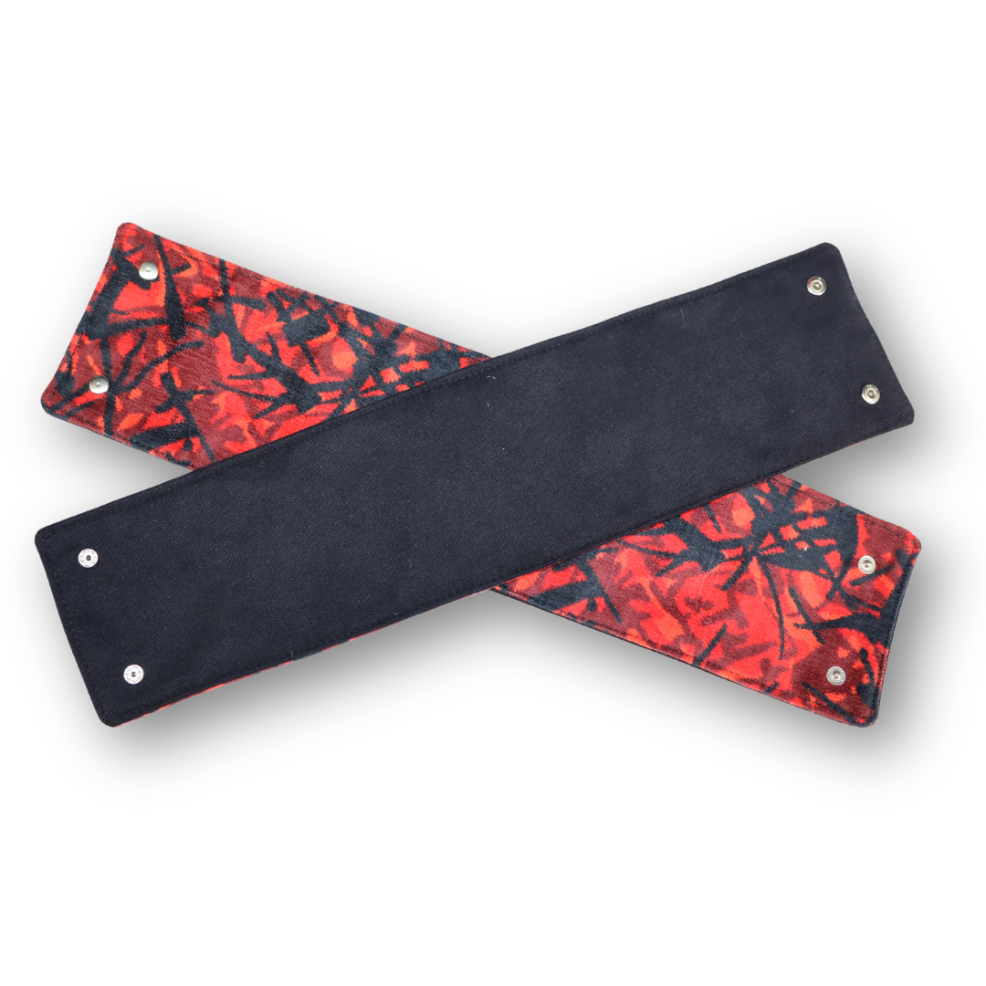 Шторы Шенилл "Bow Folds" ночные + лобовая, Holland красная, без вышивки, 2х сторонние