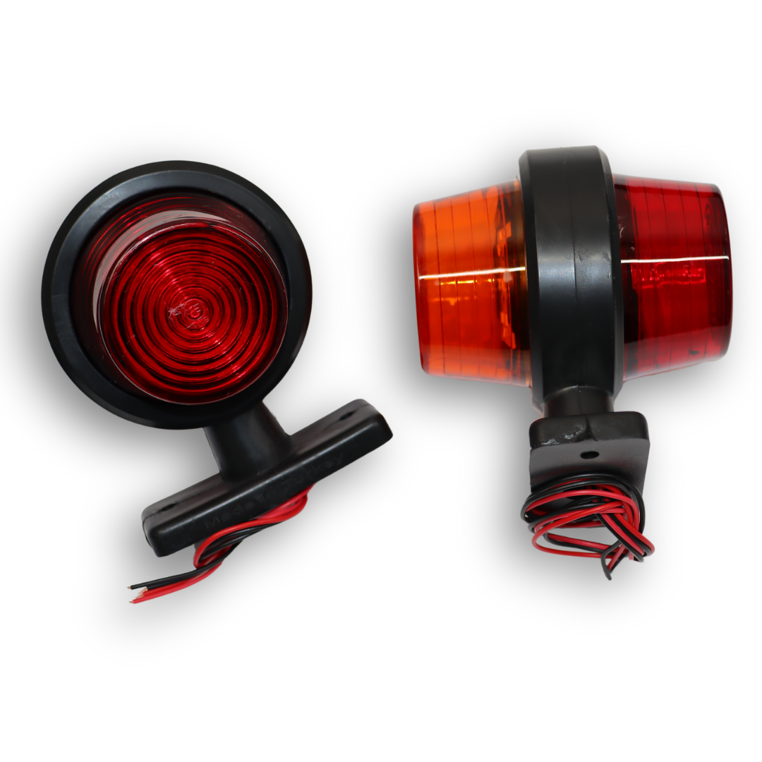 Фонарь габаритный рог SMOKE красно-желтый (FR)