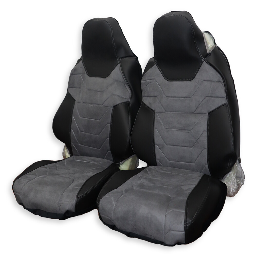 Чохол на сидіння MAN TGX, TGA, TGL, TGM, TGS; (2017) 1 ремінь водій, чорна шкіра+сіра алькантара Чохол на сидіння MAN TGX, TGA, TGL, TGM, TGS; (2017) 1 ремінь водій, чорна шкіра+сіра алькантара