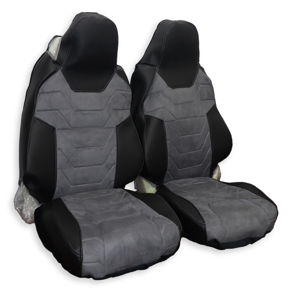 Чохол на сидіння MAN TGX, TGA, TGL, TGM, TGS; (2017) 1 ремінь водій, чорна шкіра+сіра алькантара Чохол на сидіння MAN TGX, TGA, TGL, TGM, TGS; (2017) 1 ремінь водій, чорна шкіра+сіра алькантара