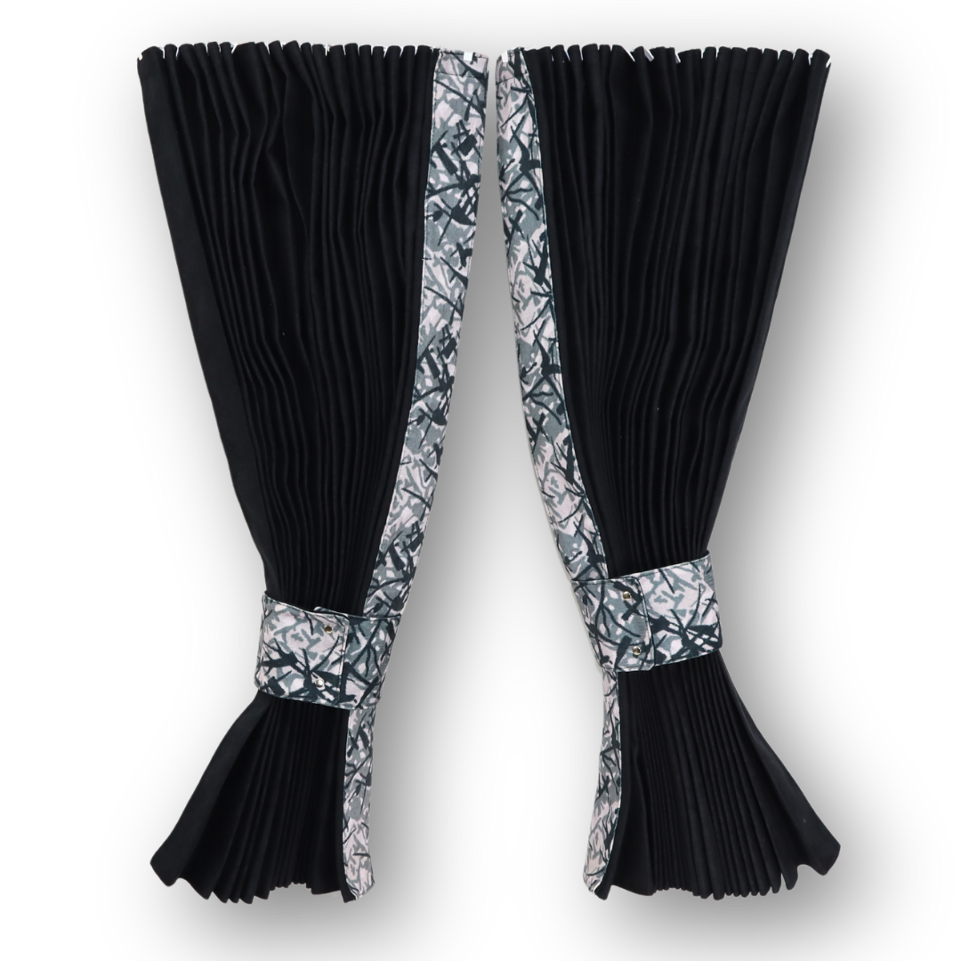 Штори Шеніл "Bow Folds" нічні сірі, 2х сторонні Штори Шеніл "Bow Folds" нічні сірі, 2х сторонні