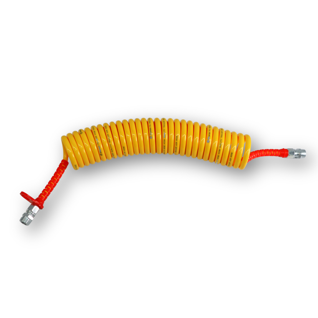 Шланг пневматический спиральный полиамидный (PA) желтый 7м М22*1,5 Шланг пневматический спиральный полиамидный (PA) желтый 7м М22*1,5
