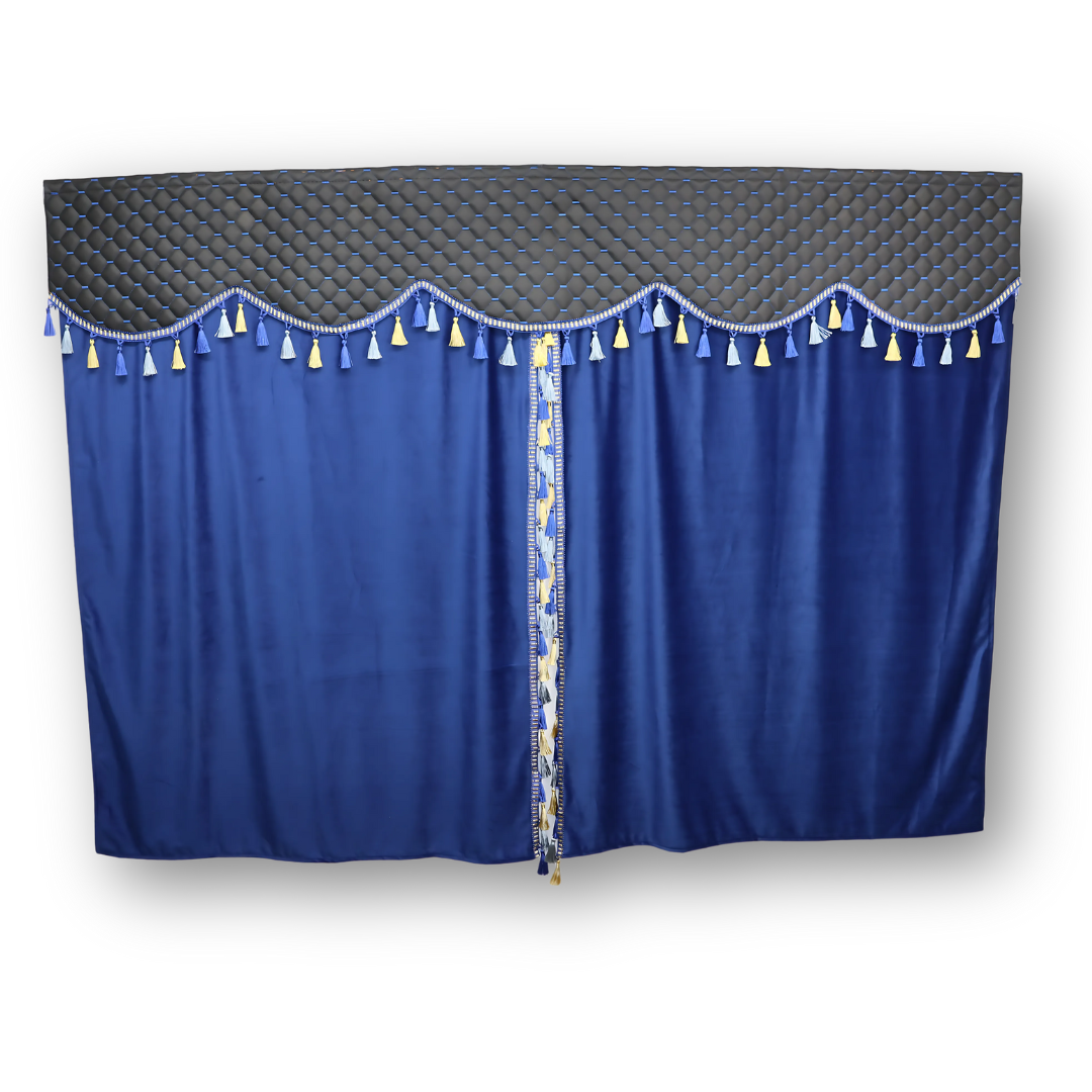 Шторка Экокожа "Pergam" спальника синяя Шторка Экокожа "Pergam" спальника синяя