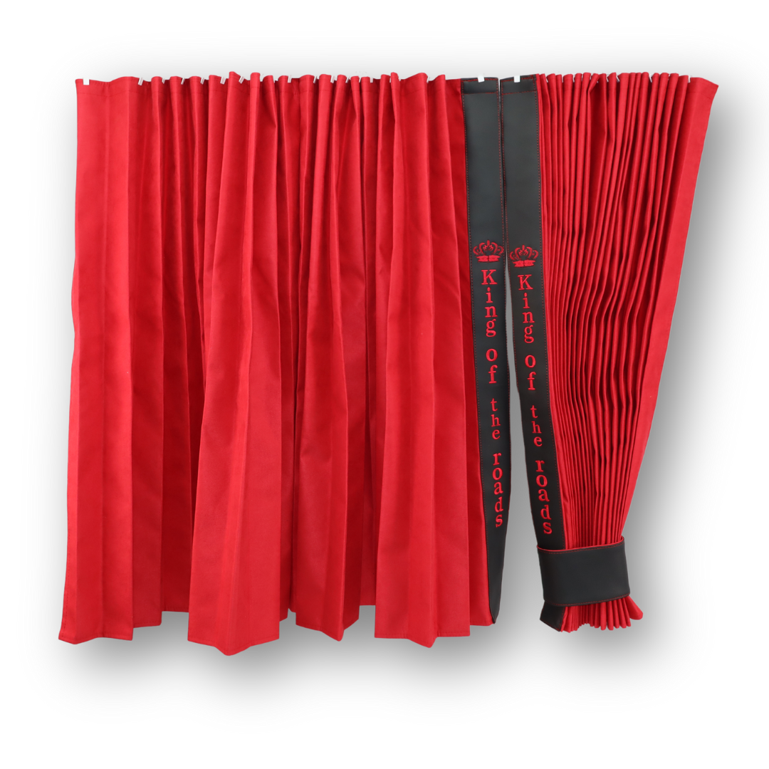 Шторы ночные KING OF THE ROAD красные \Bow Folds\ Шторы ночные KING OF THE ROAD красные \Bow Folds\