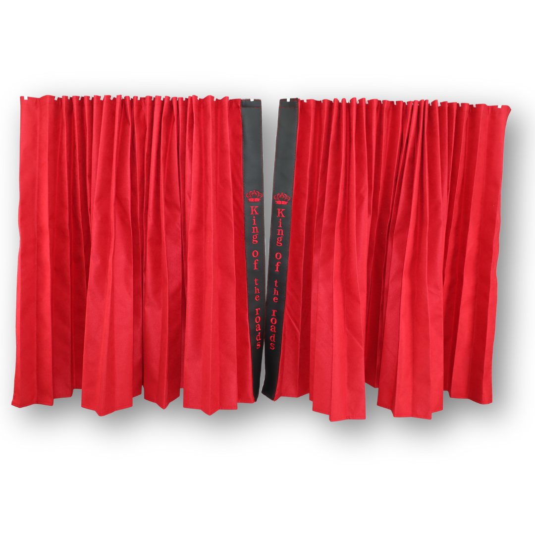 Шторы ночные KING OF THE ROAD красные \Bow Folds\ Шторы ночные KING OF THE ROAD красные \Bow Folds\