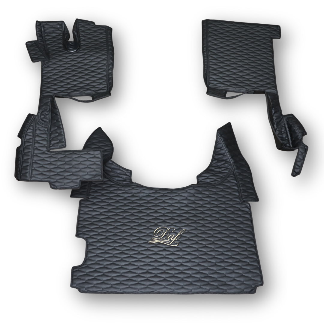 Килимок 3D Екошкіра DAF XF106 c 2013; АКПП, чорний Килимок 3D Екошкіра DAF XF106 c 2013; АКПП, чорний