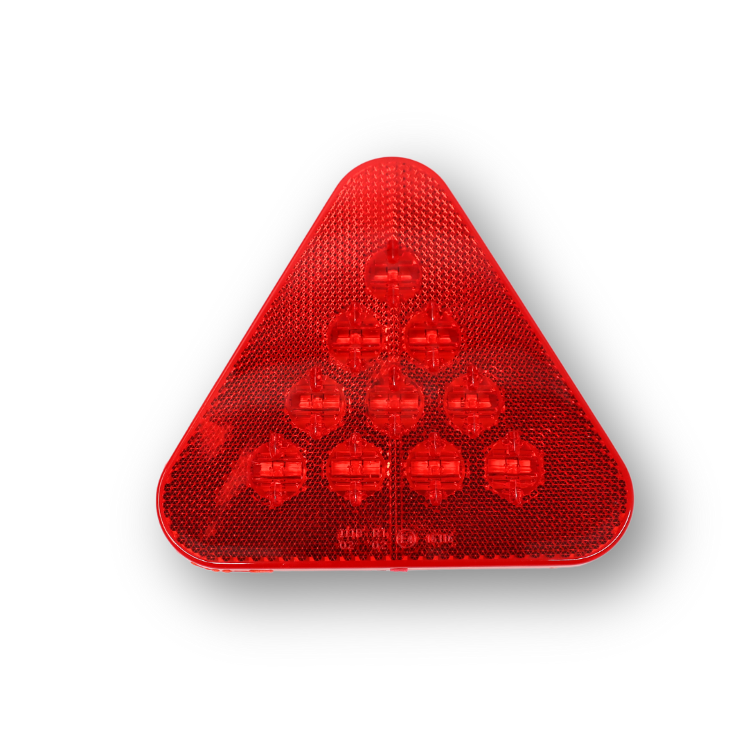 Светоотражатель красный треугольный LED \в задний фонарь\