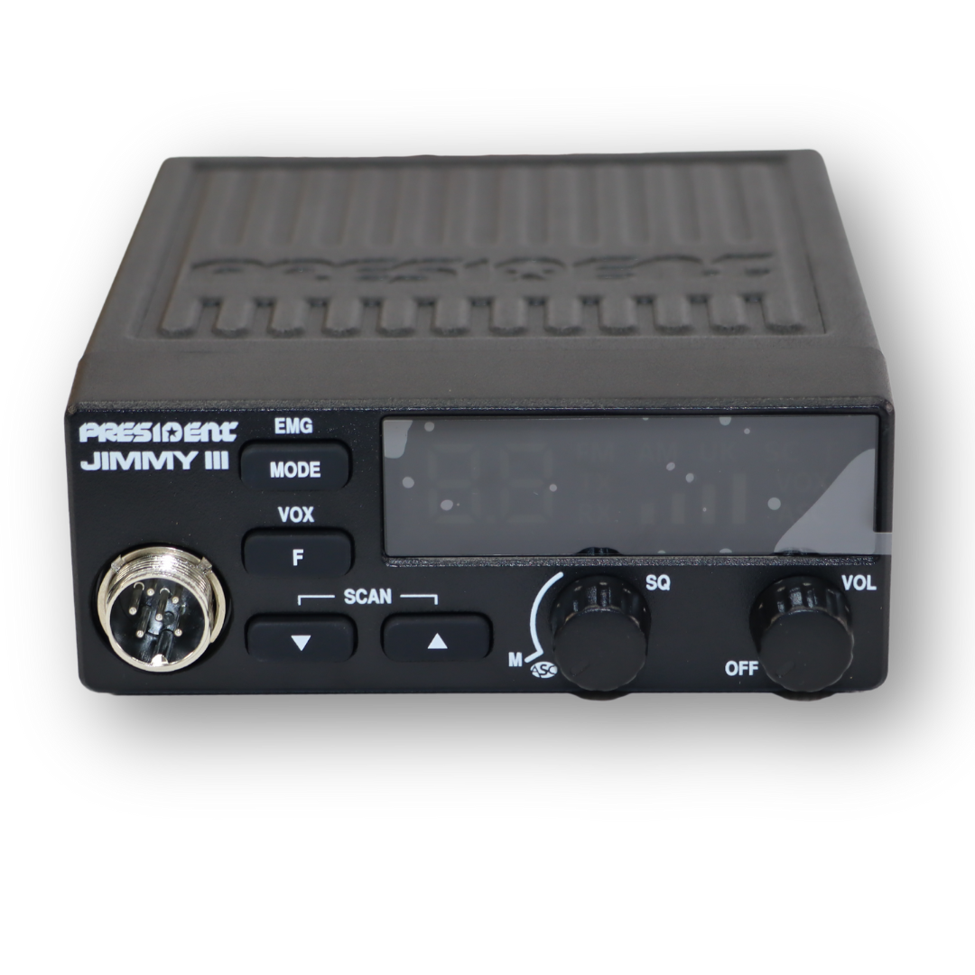 Радиостанция JIMMY III ASC 12V, AM/FM, «5» и «0», ASC, VOX, SCAN Радиостанция JIMMY III ASC 12V, AM/FM, «5» и «0», ASC, VOX, SCAN