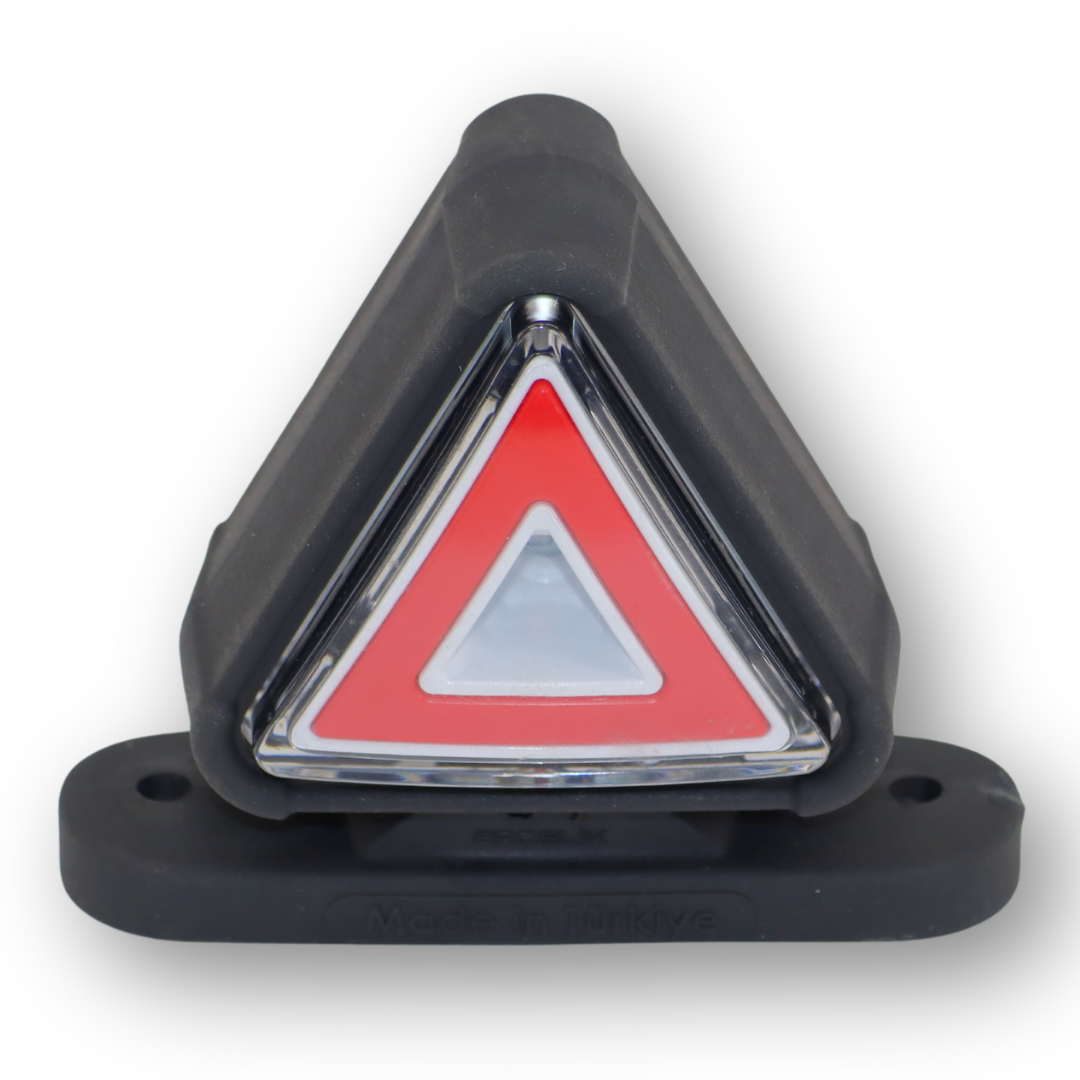 Габаритный фонарь треугольный красно-белый XL