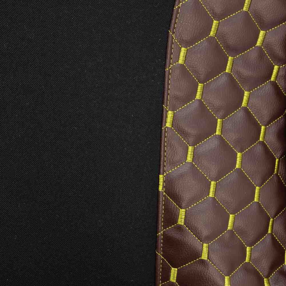 Чехол на сиденья Экокожа MAN TGX,TGA,TGL,TGM,TGS; (2007-2020) 1 ремень, водитель (Низкий) пассажир (Высокий) коричн.